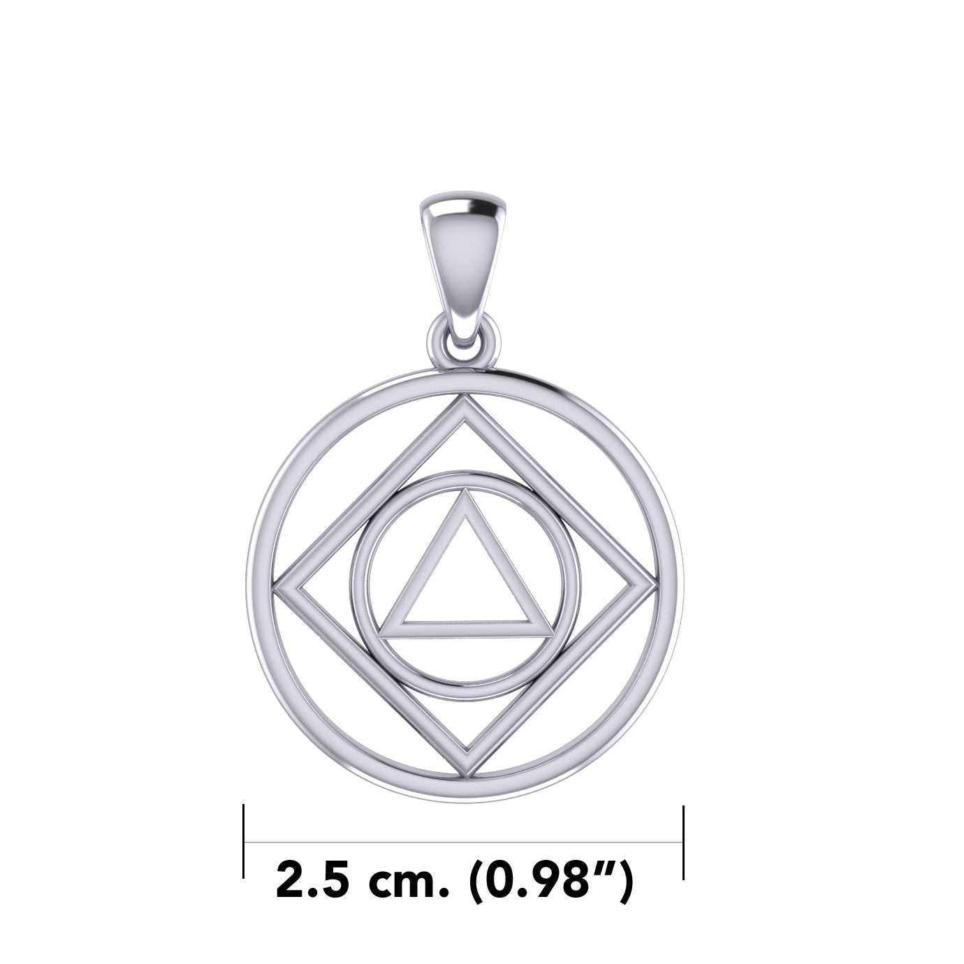 Double Recovery NA and AA Sterling Silver Pendant TPD6370