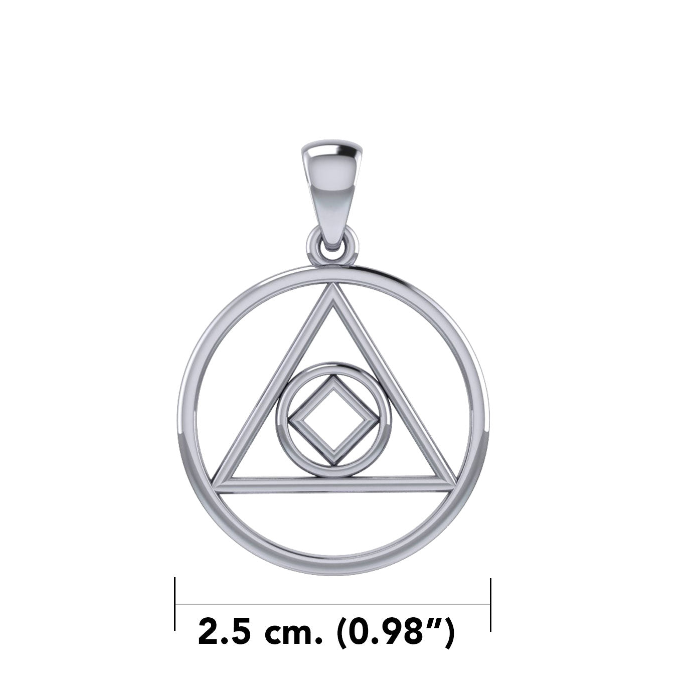 Double Recovery AA and NA Sterling Silver Pendant TPD6371