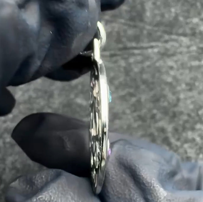 Flower of Life with AA Symbol Sterling Silver Pendant TPD6378