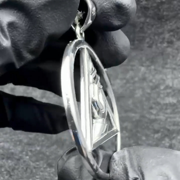 AA Recovery Symbol with Christogram Sterling Silver Pendant TPD6382