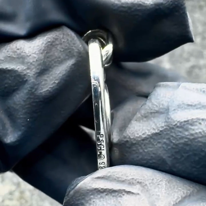 Heart with NA Recovery Symbol Sterling Silver Pendant TPD6388