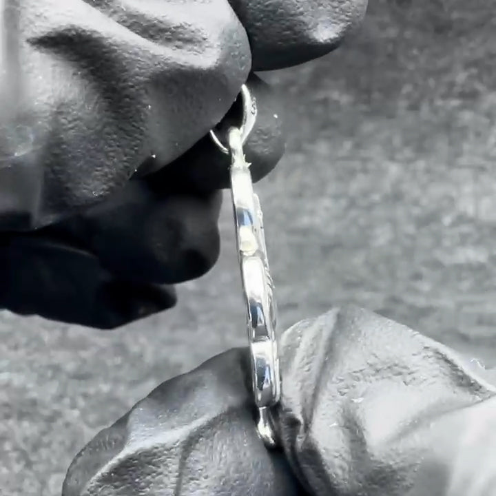 Shamrock with Faith Symbols Sterling Silver Pendant TPD6393