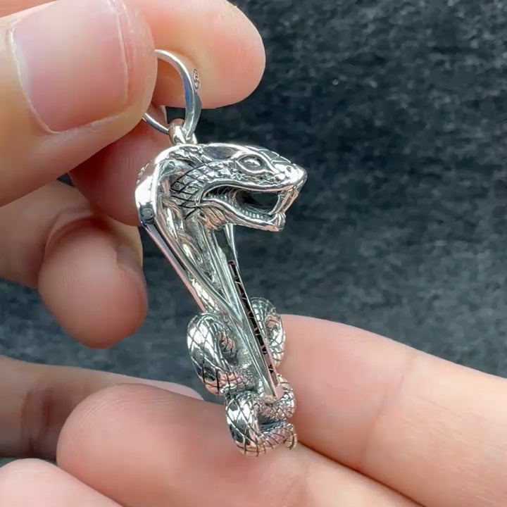 Celtic Spirit Snake with Gemstones Sterling Silver Pendant TPD6411