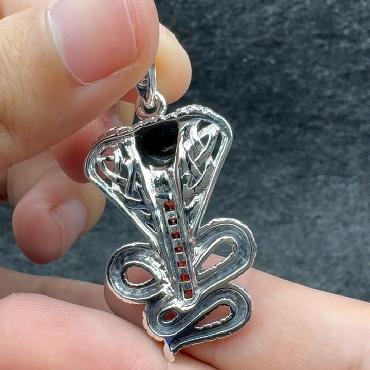 Celtic Spirit Snake with Gemstones Sterling Silver Pendant TPD6411