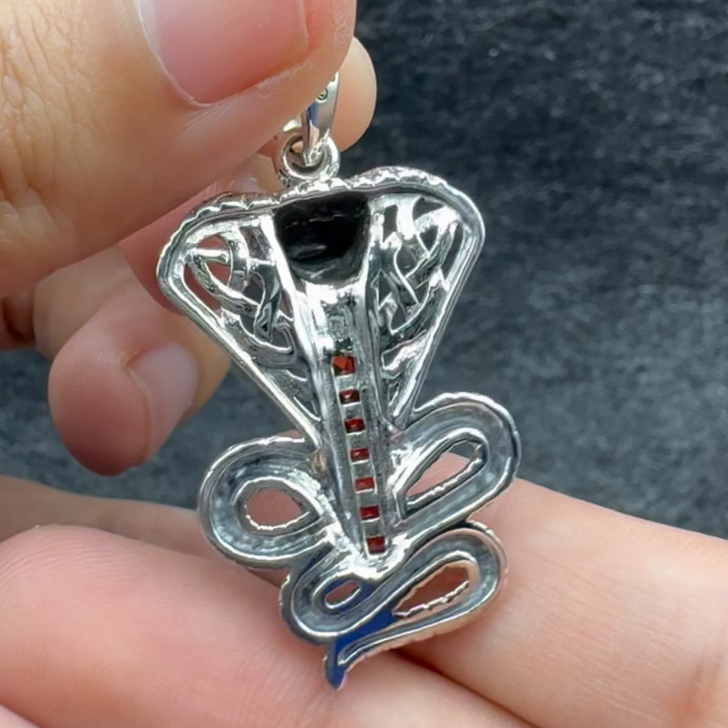 Celtic Spirit Snake with Gemstones Sterling Silver Pendant TPD6411