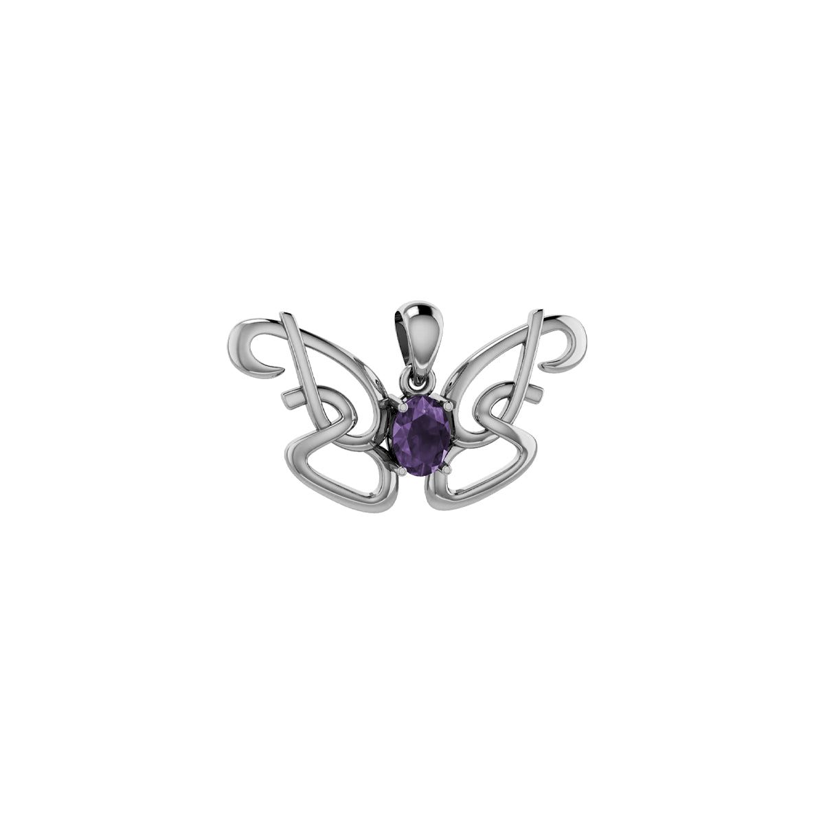 Peter Stone Identity Butterfly Sterling Silver Pendant with Gemstone TPD6428
