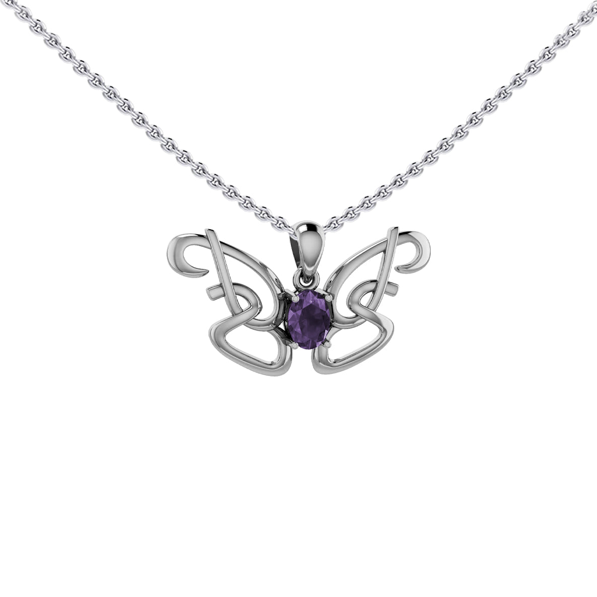 Peter Stone Identity Butterfly Sterling Silver Pendant with Gemstone TPD6428