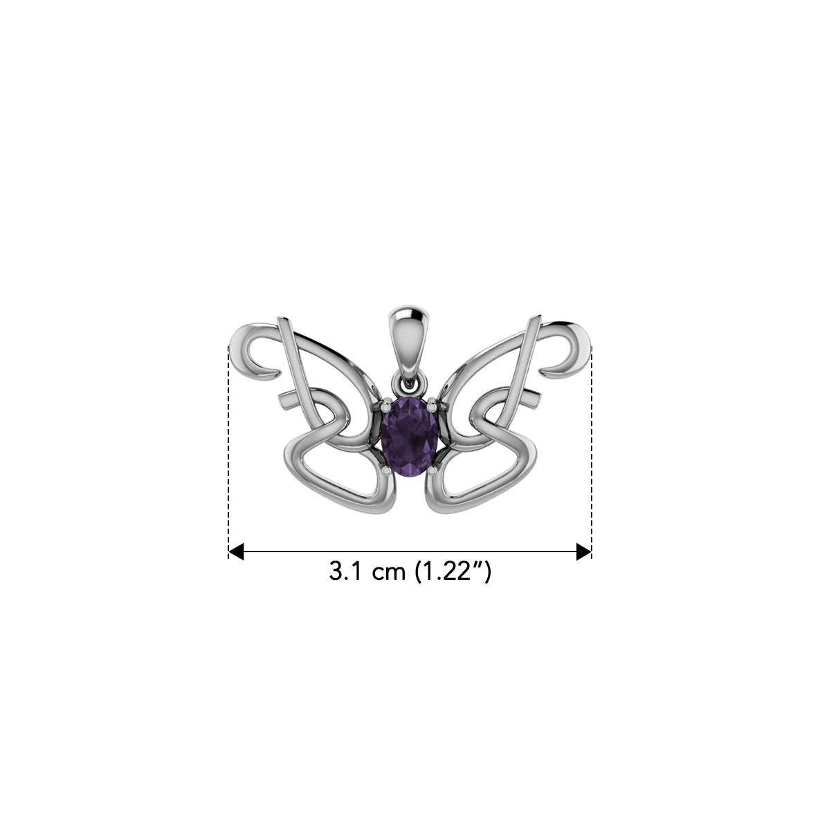 Peter Stone Identity Butterfly Sterling Silver Pendant with Gemstone TPD6428
