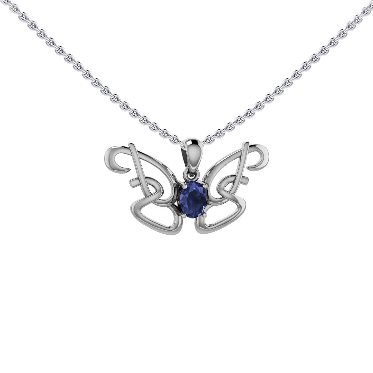 Peter Stone Identity Butterfly Sterling Silver Pendant with Gemstone TPD6428