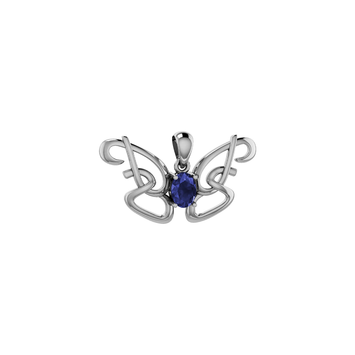 Peter Stone Identity Butterfly Sterling Silver Pendant with Gemstone TPD6428
