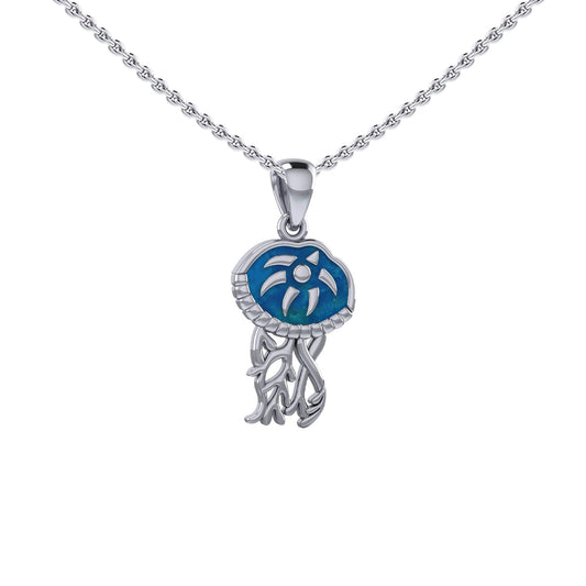 Jellyfish Sterling Silver Pendant TPD6436