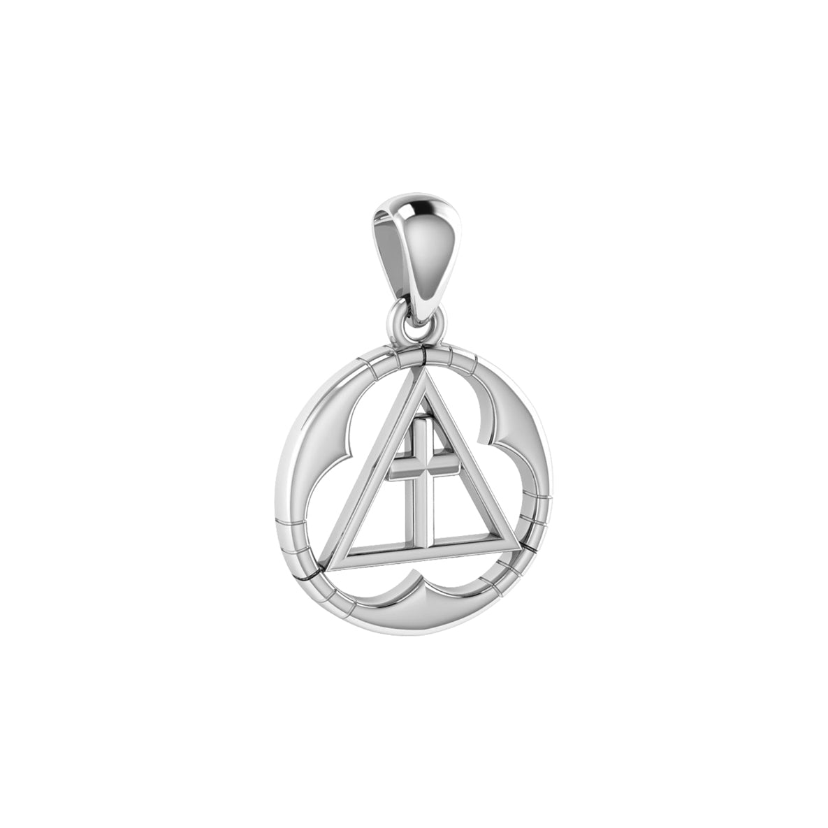 Spiritual Large AA Symbol Sterling Silver Pendant TPD6451