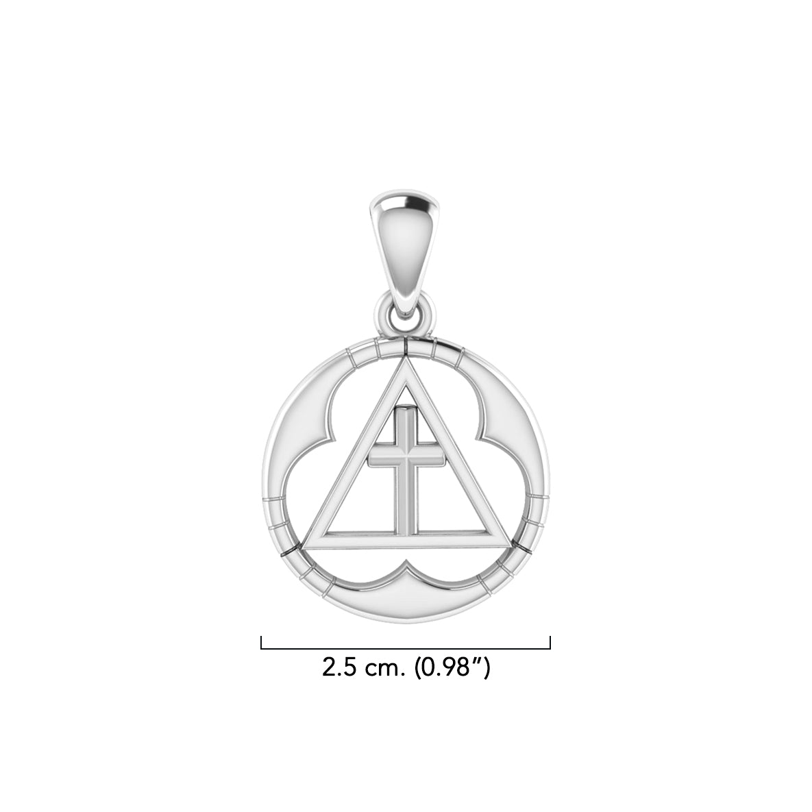 Spiritual Large AA Symbol Sterling Silver Pendant TPD6451