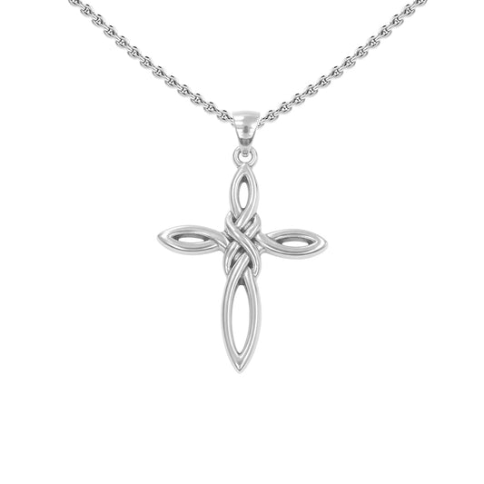 Celtic Knot Cross Sterling Silver Pendant TPD6454*