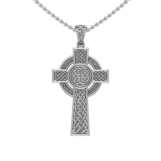 Double Size Celtic Knot Cross Sterling Silver Pendant TPD6480*