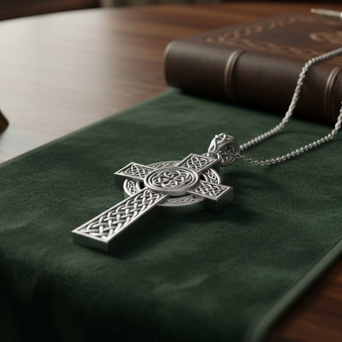 Double Size Celtic Knot Cross Sterling Silver Pendant TPD6480*