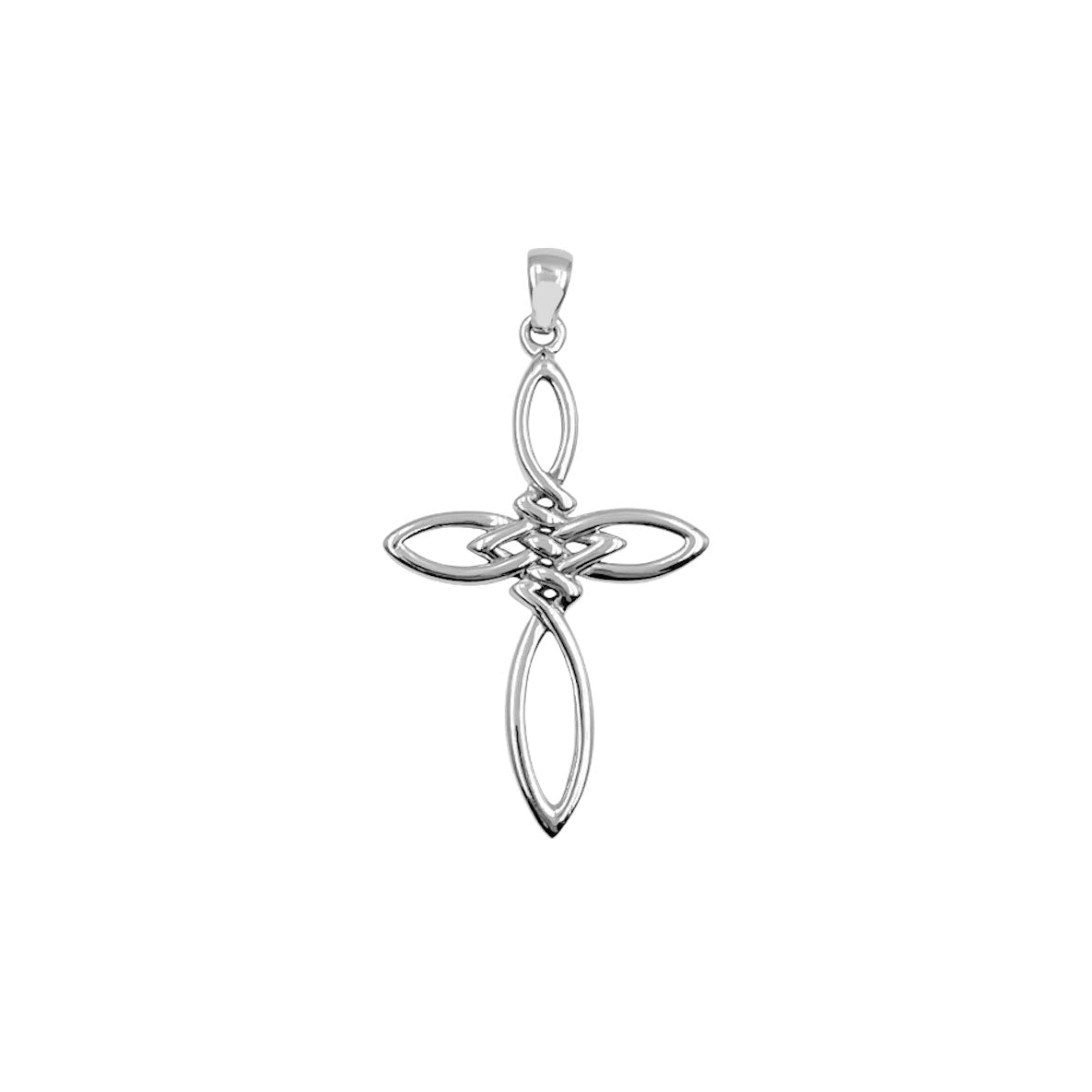 Celtic Endless Knot Cross Sterling Silver Pendant TPD6488