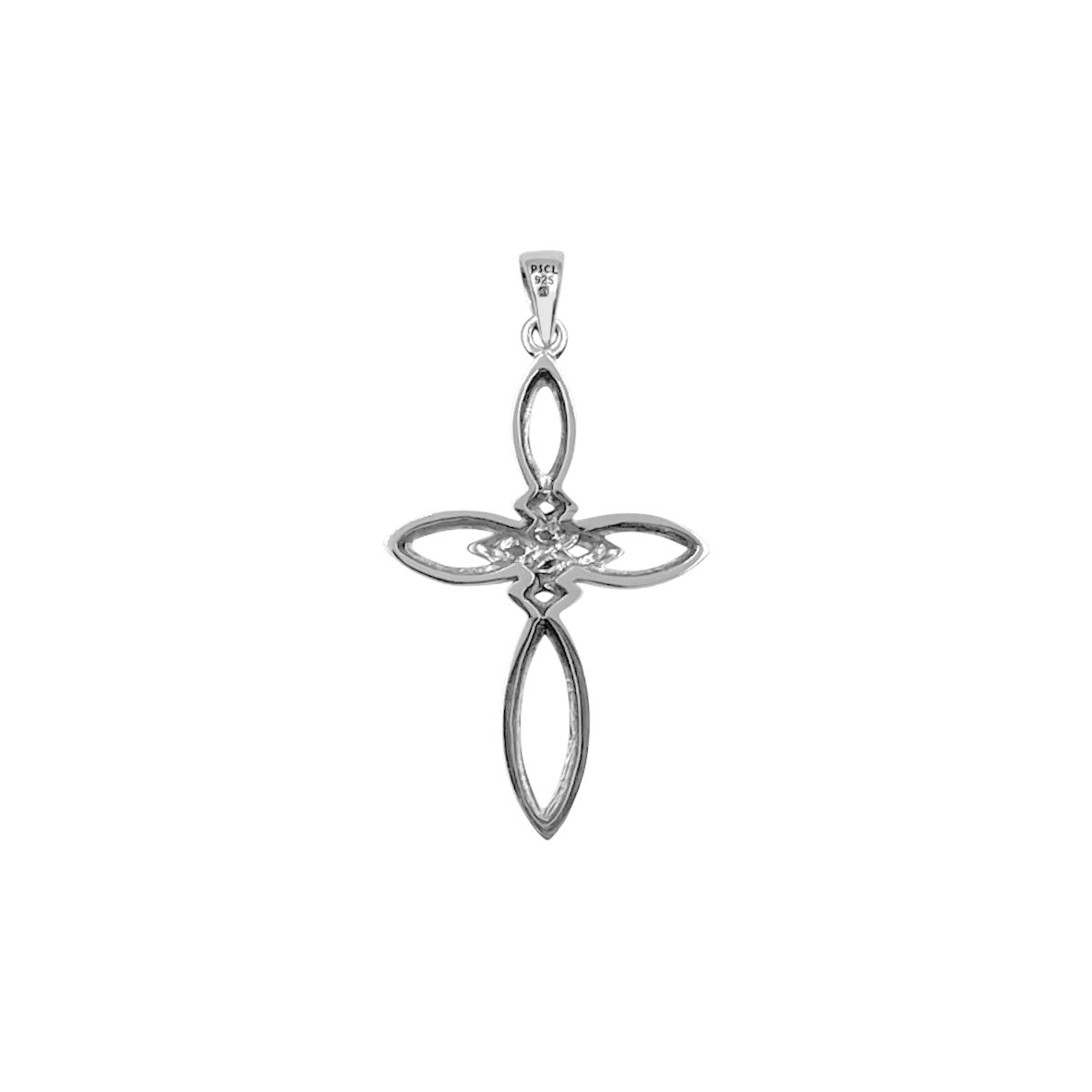 Celtic Endless Knot Cross Sterling Silver Pendant TPD6488