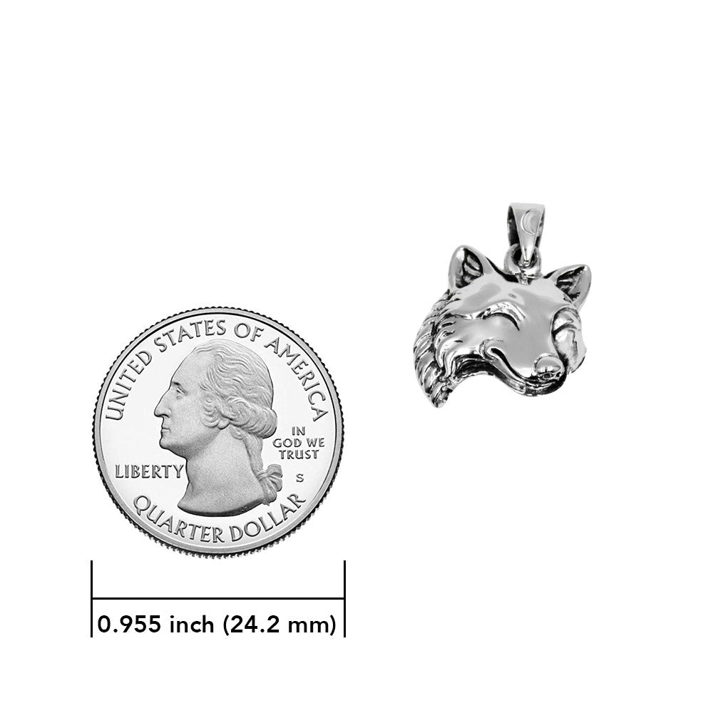 Wolf Sterling Silver Pendant TPD6507