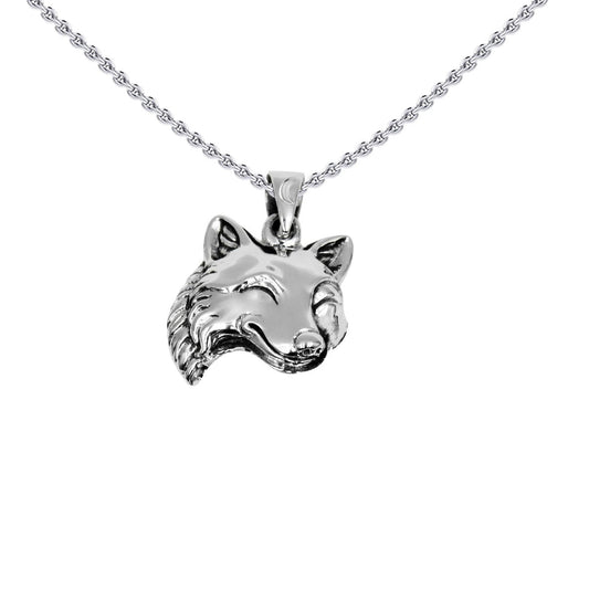 Wolf Sterling Silver Pendant TPD6507