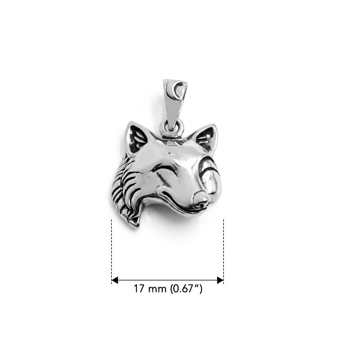 Wolf Sterling Silver Pendant TPD6507