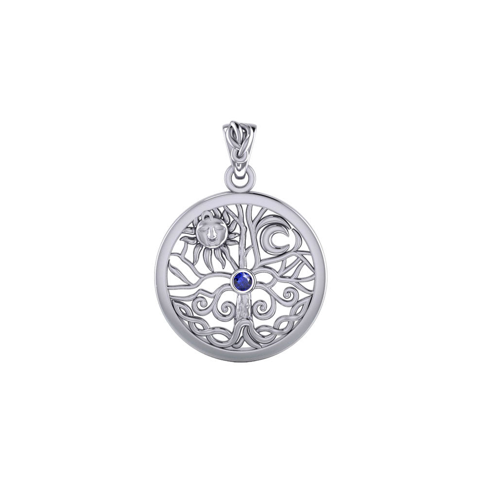 Tree of Life ~ Sterling Silver Pendant with Birthstone TPD6572