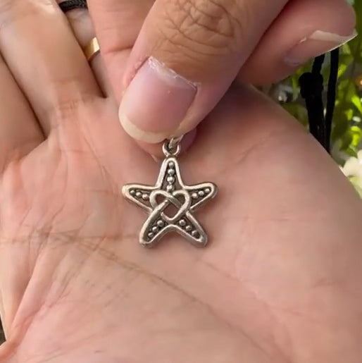 Starfish with Celtic Heart Silver Pendant TPD7003