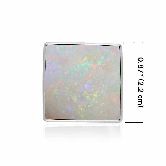 Square Cabochon Silver Pendant TPD715