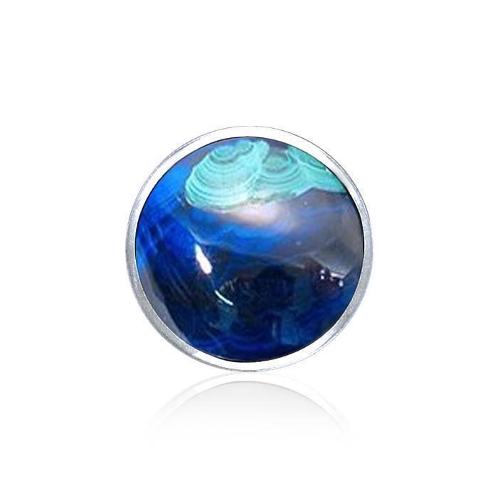 Circle Cabochon Silver Pendant TPD716
