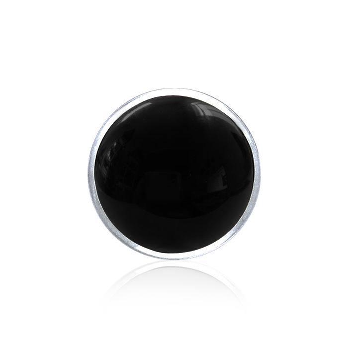 Circle Cabochon Silver Pendant TPD716