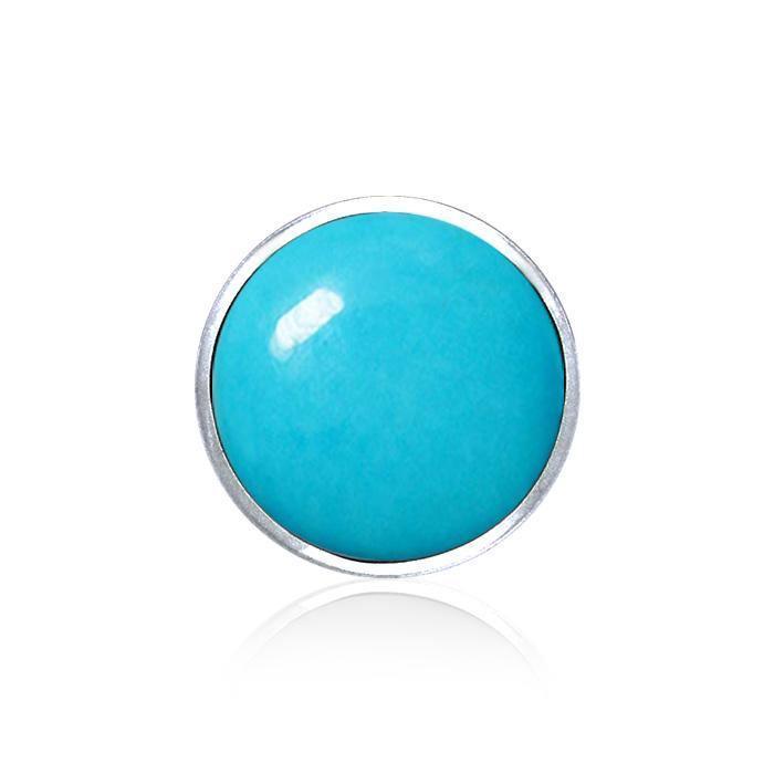 Circle Cabochon Silver Pendant TPD716