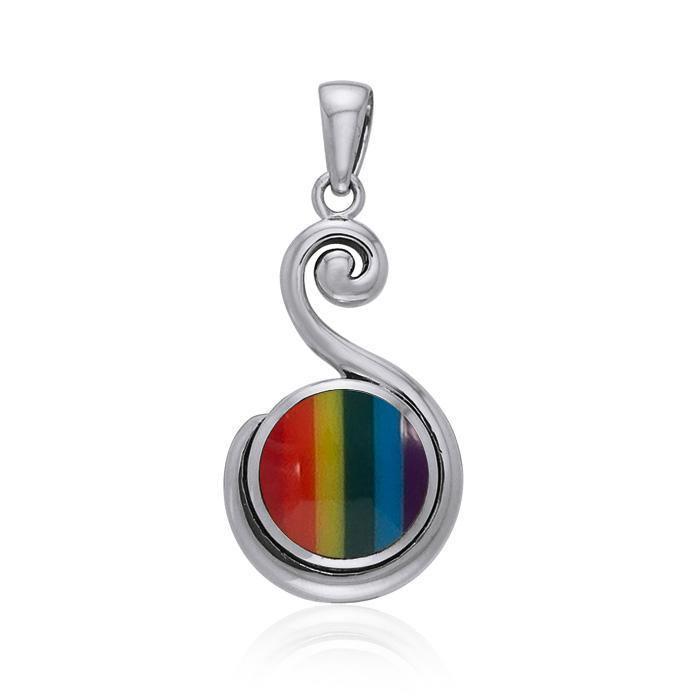 Spiral Cabochon Silver Pendant TPD717