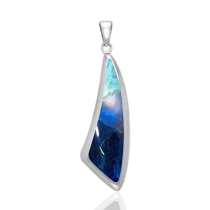 Trillion Cabochon Silver Pendant TPD718