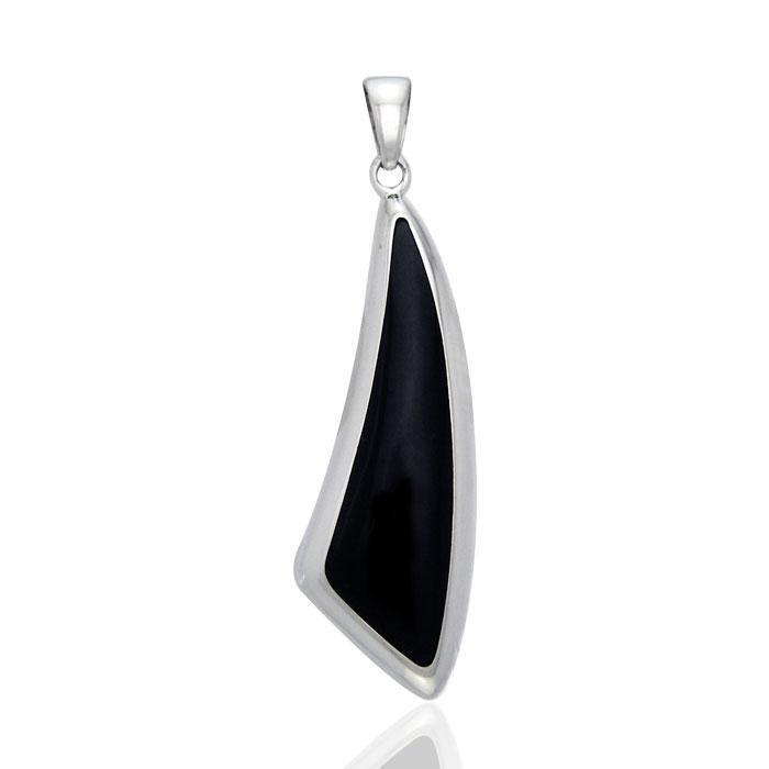 Trillion Cabochon Silver Pendant TPD718