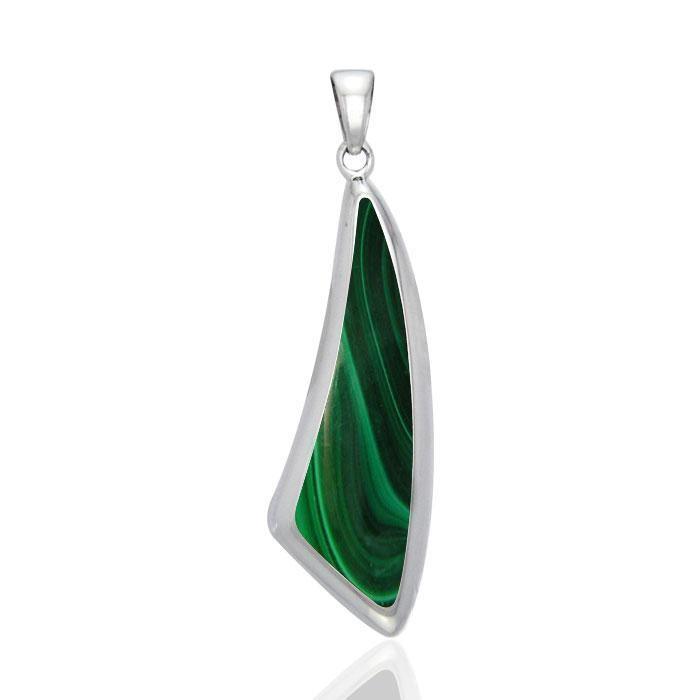 Trillion Cabochon Silver Pendant TPD718