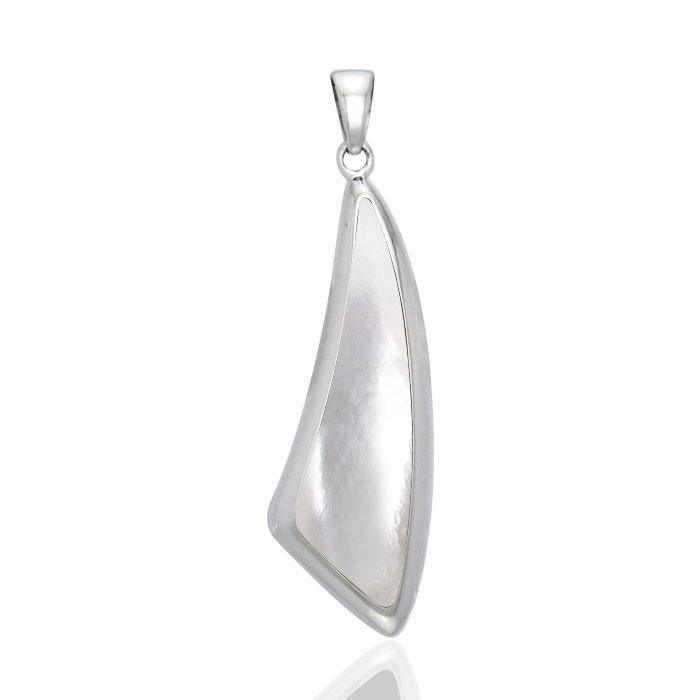 Trillion Cabochon Silver Pendant TPD718