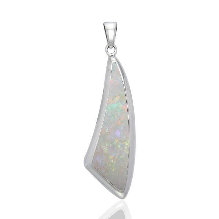 Trillion Cabochon Silver Pendant TPD718