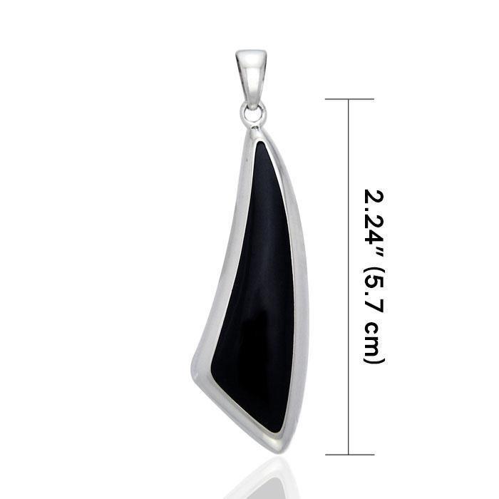 Trillion Cabochon Silver Pendant TPD718
