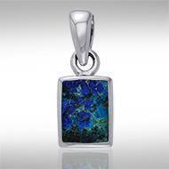 Rectangle Cabochon Silver Pendant TPD737