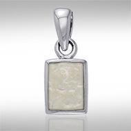 Rectangle Cabochon Silver Pendant TPD737