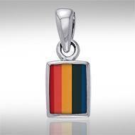 Rectangle Cabochon Silver Pendant TPD737