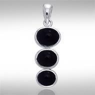 Tiered Cabochon Silver Pendant TPD738