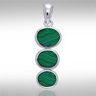 Tiered Cabochon Silver Pendant TPD738