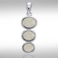 Tiered Cabochon Silver Pendant TPD738