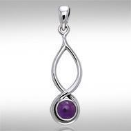 Infinity Cabochon Silver Pendant TPD739