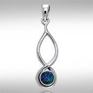 Infinity Cabochon Silver Pendant TPD739