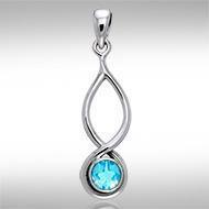 Infinity Cabochon Silver Pendant TPD739