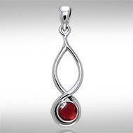 Infinity Cabochon Silver Pendant TPD739