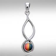 Infinity Cabochon Silver Pendant TPD739