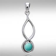 Infinity Cabochon Silver Pendant TPD739
